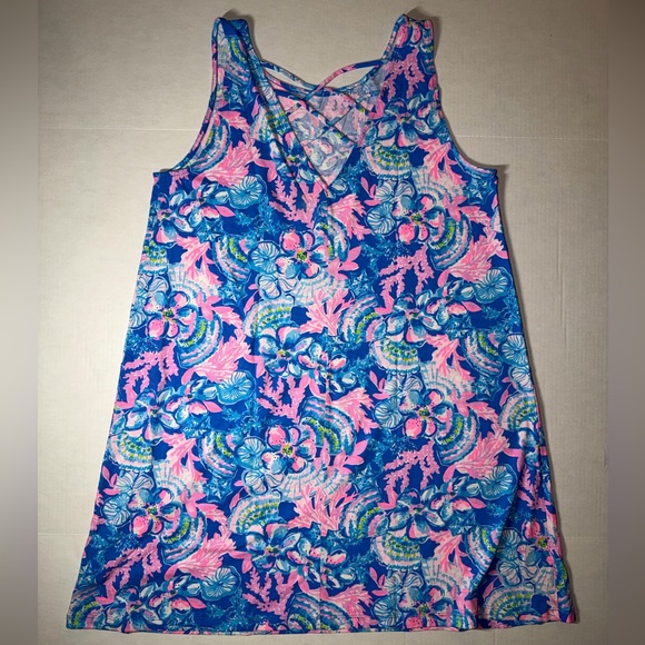 Lilly Pulitzer Pastel Floral Dress in Blue and Pink - Picture 2 of 3